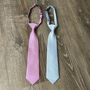 BOYS TIES SET OF TWO BLUE PURPLE 4T-7 Kilofly